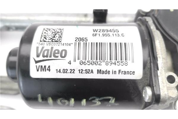 Recambio de motor limpiaparabrisas delantero para seat ibiza (kj1) 1.0 fr referencia OEM IAM 6F1955023L 6F1955023S 