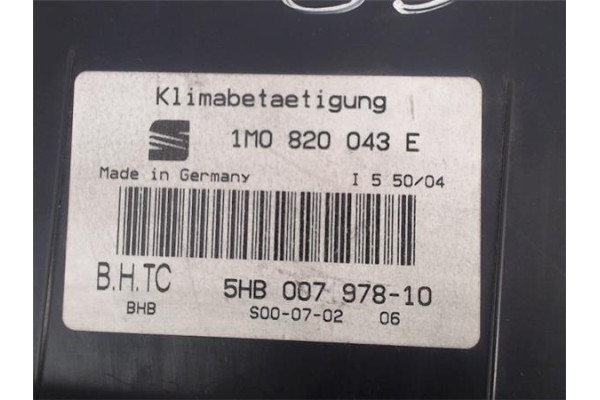 Recambio de mandos climatizador para seat leon (1m1) 1.8 fr special edition referencia OEM IAM (1M0820043E) (5HB007978-10) 