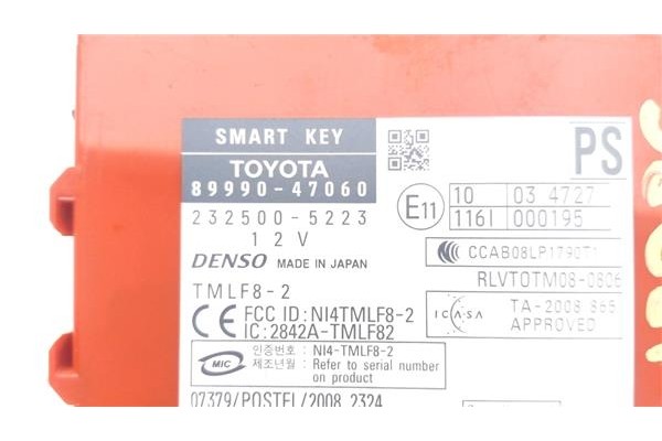 Recambio de centralita para toyota prius (zvw30) 1.8 hybrid referencia OEM IAM 8999047060 2325005223 