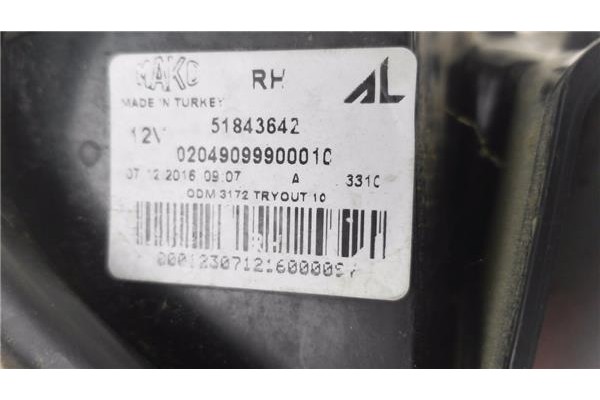 Recambio de piloto trasero derecho para fiat iii panda (319) 1.2 lpg (312pxa1a) referencia OEM IAM 51843642 02049099900010 