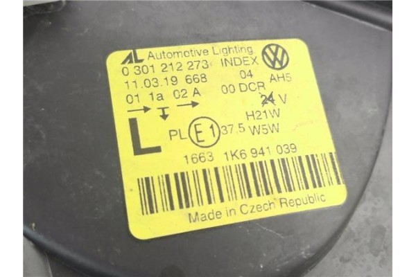 Recambio de faro delantero izquierdo para volkswagen golf v (1k1) 2.0 gti referencia OEM IAM 1K6941039 0301212273 