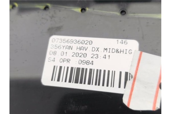 Recambio de rejilla entrada de aire para fiat ii tipo (356) berlina 1.3 easy referencia OEM IAM 07356936020 356YAN 