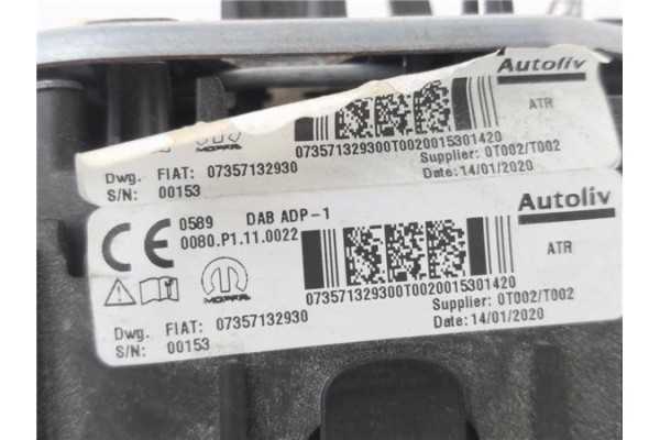 Recambio de airbag volante para fiat ii tipo (356) berlina 1.3 easy referencia OEM IAM 07357132930  
