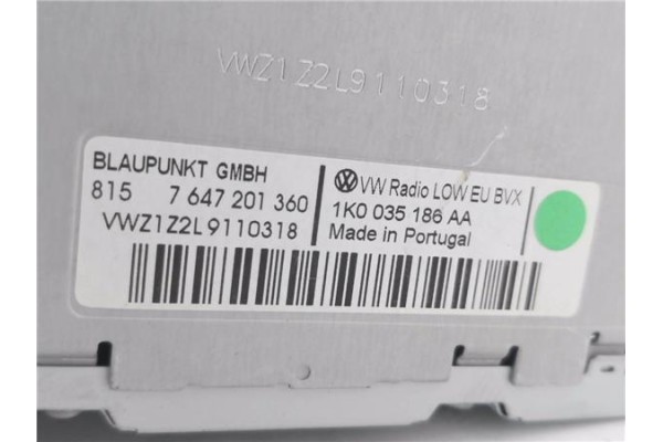Recambio de autoradio para volkswagen golf vi (5k1) 1.6 advance referencia OEM IAM 1K0035186AA 8157647201360 
