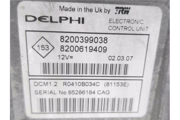 Recambio de centralita para nissan note (e11e) 1.5 dci referencia OEM IAM 8200399038 8200619409 