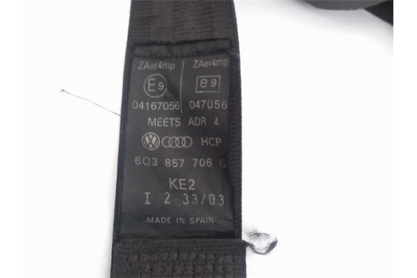 Recambio de cinturon seguridad delantero derecho para volkswagen polo iv (9n1) 1.4 16v referencia OEM IAM 6Q3857706G  