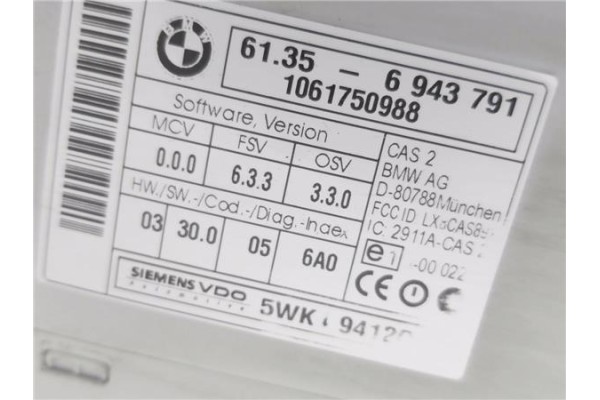 Recambio de modulo electronico para bmw serie 3 berlina (e90) 3.0 330d referencia OEM IAM 61356943791  