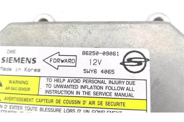 Recambio de centralita airbag para ssangyong kyron 2.0 200 xdi referencia OEM IAM 8625009061 5WY64065 