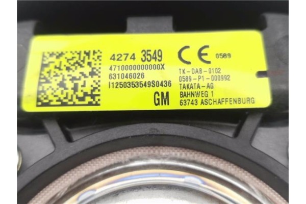 Recambio de airbag volante para opel mokka 1.7 excellence referencia OEM IAM 42743549  
