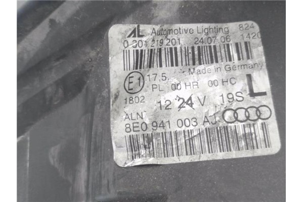 Recambio de faro delantero izquierdo para audi a4 berlina (8e) 2.0 tdi (dpf) (125kw) referencia OEM IAM 8E0941003AJ 0301219201 