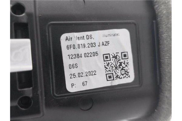 Recambio de rejilla entrada de aire para seat ibiza (kj1) 1.0 fr referencia OEM IAM 6F0819203J  