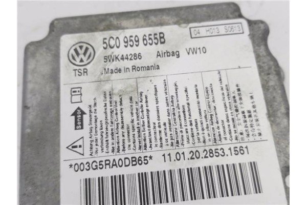 Recambio de centralita airbag para volkswagen golf vi (5k1) 1.6 advance referencia OEM IAM 5C0959655B 5WK44286 