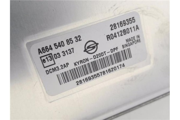 Recambio de centralita para ssangyong kyron 2.0 200 xdi referencia OEM IAM A6645408532 28169355 