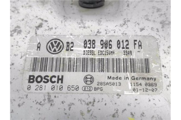 Recambio de centralita para volkswagen golf iv berlina (1j1) 1.9 tdi referencia OEM IAM 038906012FA 0281010650 
