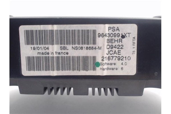 Recambio de mandos climatizador para peugeot 307 break / sw (s1) referencia OEM IAM 96430991XT D9422/216779210 