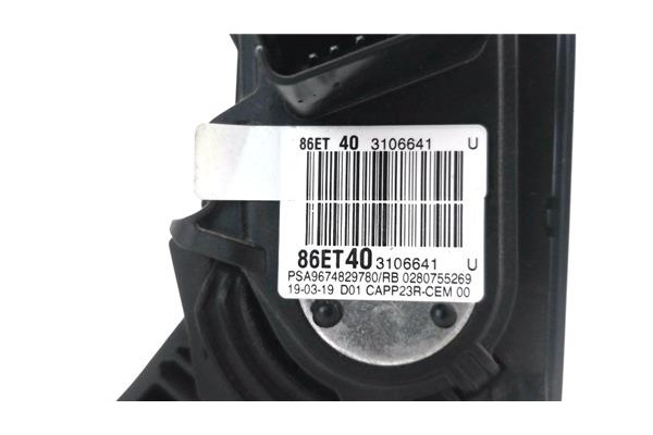 Recambio de potenciometro pedal gas para citroen jumpy furgón 1.6 confort m referencia OEM IAM 9674829780 0280755269 