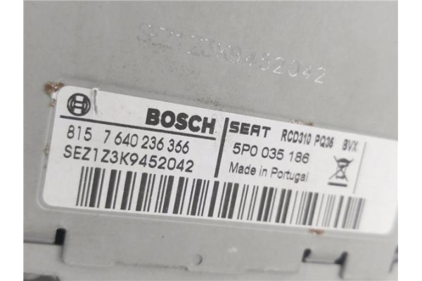 Recambio de autoradio para seat leon (1p1) 1.4 tsi referencia OEM IAM 5P0035186 8157640236366 