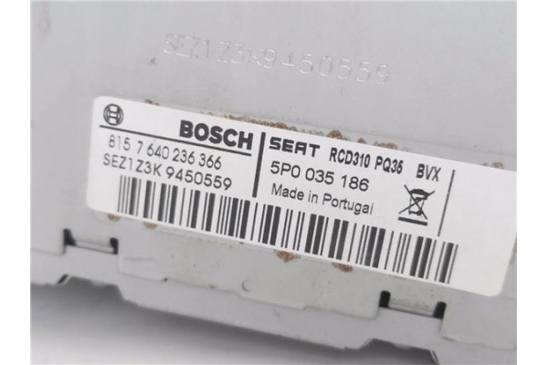 Recambio de radio / cd para seat leon (1p1) 1.2 reference referencia OEM IAM 5P0035186 8157640236366 