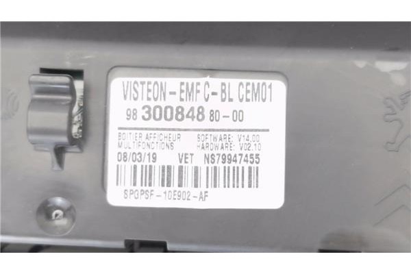 Recambio de consola para citroen jumpy furgón 1.6 confort m referencia OEM IAM 98120819ZD 227275011 