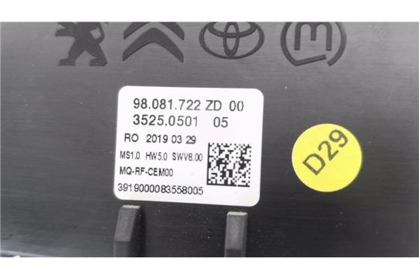 Recambio de mandos calefaccion / a.a. para citroen jumpy furgón 1.6 confort m referencia OEM IAM 98081722ZD00 3525050105 