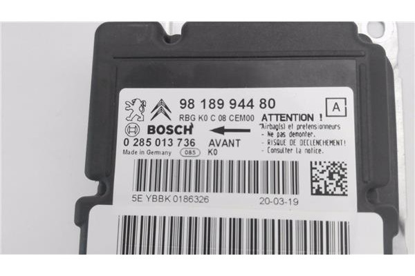 Recambio de kit airbag para citroen jumpy furgón 1.6 confort m referencia OEM IAM 98285969ZD 9808173080 