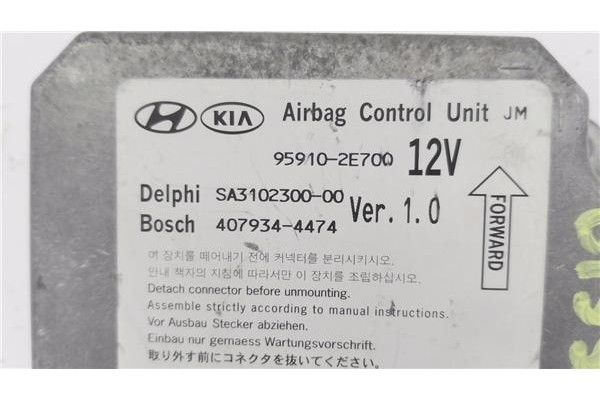 Recambio de centralita airbag para hyundai tucson (jm) 2.0 crdi a las 4 ruedas referencia OEM IAM 959102E700 4079344474 