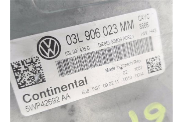 Recambio de centralita para volkswagen golf vi (5k1) 1.6 advance referencia OEM IAM 03L906023MM 5WP42692AA 