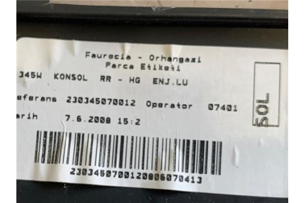 Recambio de portaobjetos reposabrazos para toyota auris (e15) 1.6 vvti referencia OEM IAM 230345070012  