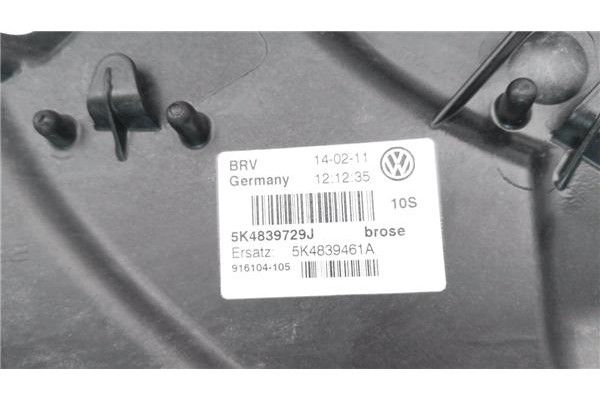 Recambio de elevalunas electrico trasero izquierdo para volkswagen golf vi (5k1) 1.6 advance referencia OEM IAM 5K4839729J  