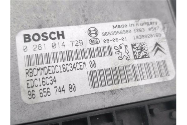 Recambio de centralita para citroen c4 picasso 1.6 hdi referencia OEM IAM 9665674480 0281014729 