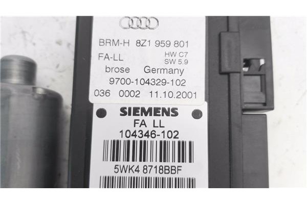 Recambio de motor elevalunas delantero izquierdo para audi a2 (8z) 1.4 referencia OEM IAM 5WK48718BBF 0130821764 