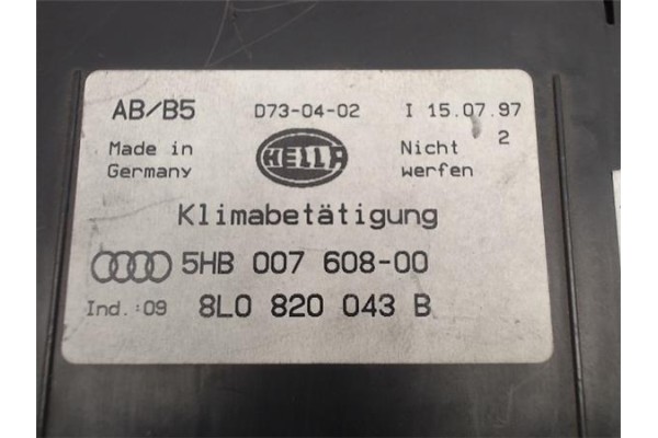 Recambio de mandos climatizador para audi a3 (8l) referencia OEM IAM (8L0820043B) (5HB007608-00) 