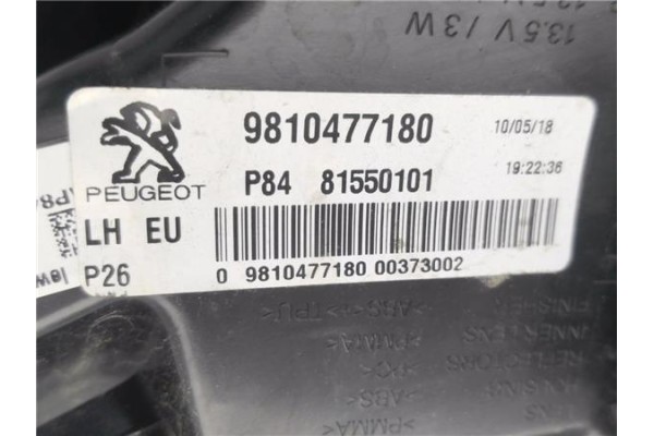 Recambio de piloto trasero izquierdo para peugeot 3008 1.2 allure referencia OEM IAM 9810477180 81550101 