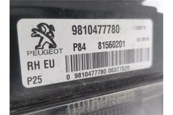 Recambio de piloto porton trasero derecho para peugeot 3008 1.2 allure referencia OEM IAM 9810477780  