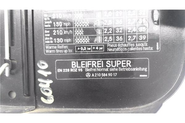 Recambio de tapa exterior combustible para mercedes-benz clase c (bm 203) sportcoupe 1.8 c 200 compressor (203.742) referencia O