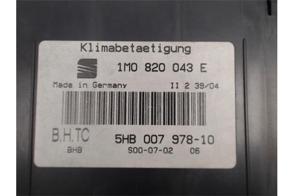 Recambio de mandos climatizador para seat leon (1m1) referencia OEM IAM (1M0820043E) 5HB007978-10 