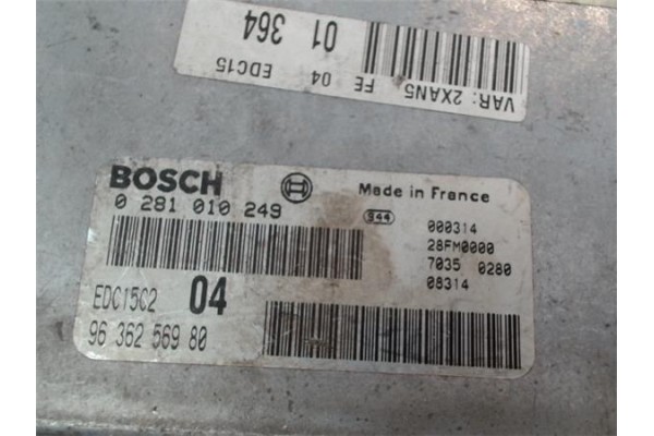 Recambio de centralita para peugeot 306 3/5 pt. / 4 pt. (s2) 2.0 hdi referencia OEM IAM 9636256980 0281010249 