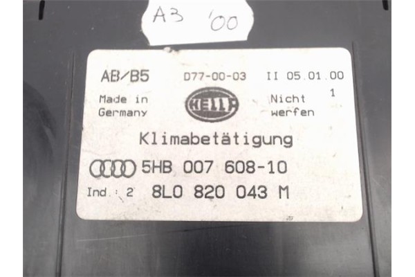Recambio de mandos climatizador para audi a3 (8l) referencia OEM IAM (8L0820043M) (5HB007608-10) 