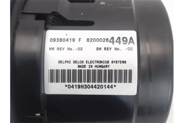 Recambio de mandos climatizador para renault espace iv (jk0) referencia OEM IAM 8200028449A 09380419F 