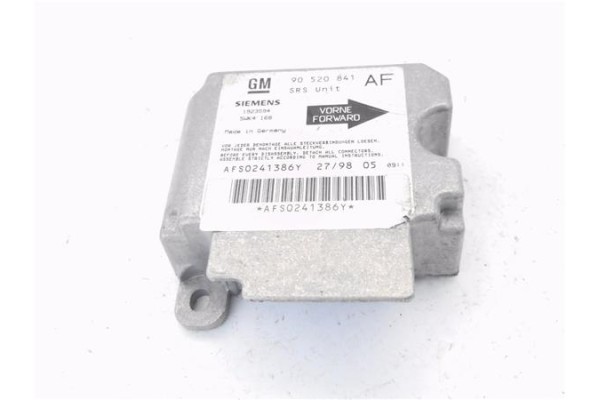Recambio de centralita airbag para opel astra g berlina 1.6 16v referencia OEM IAM 90520841AF 5WK4168 