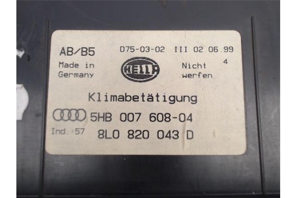 Recambio de mandos climatizador para audi a3 (8l) referencia OEM IAM 8L0820043D 5HB007608-04 