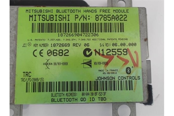 Recambio de centralita para mitsubishi asx (ga0w) 1.6 challenge 2wd referencia OEM IAM 8785A022  
