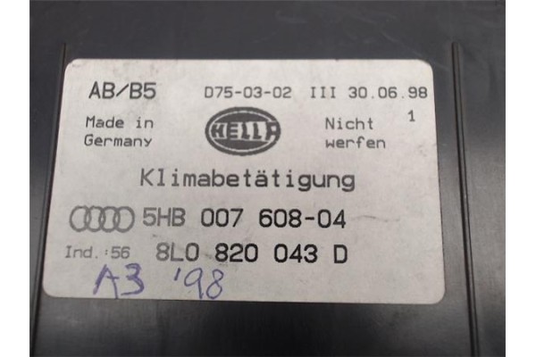 Recambio de mandos climatizador para audi a3 (8l) referencia OEM IAM 8L0820043D 5HB007608-04 