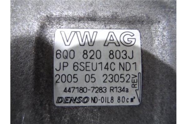 Recambio de compresor aire acond. para skoda fabia (6y2/6y3) 1.4 classic referencia OEM IAM 6Q0820803J 6SEU14C 6Q0820803D , AUDI