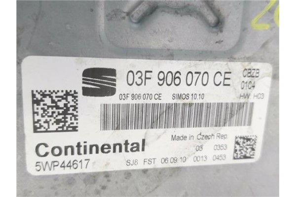 Recambio de centralita para seat altea (5p1) 1.2 i-tech referencia OEM IAM 03F906070CE 5WP44617 