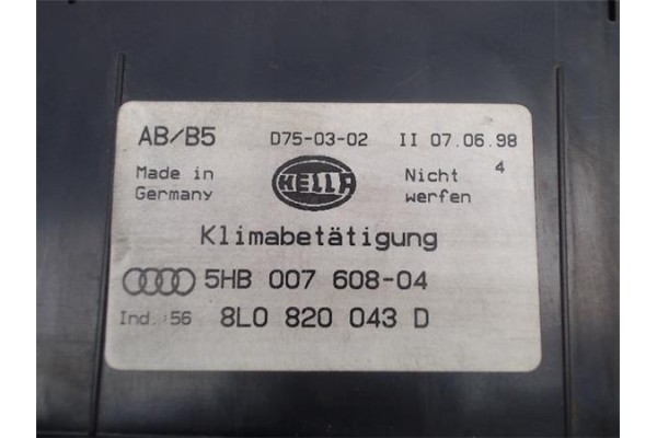 Recambio de mandos climatizador para audi a3 (8l) referencia OEM IAM 8L0820043D 5HB007608-04 
