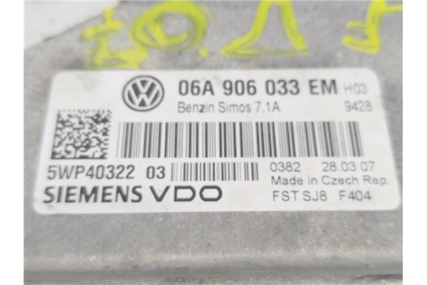 Recambio de centralita para volkswagen golf v (1k1) 1.6 referencia OEM IAM 06A906033EM 5WP40322 