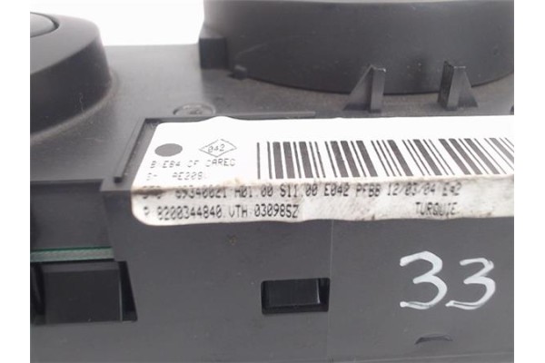 Recambio de mandos climatizador para renault megane ii berlina 3p referencia OEM IAM (8200344840) (69340021) 