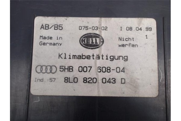 Recambio de mandos climatizador para audi a3 (8l) referencia OEM IAM (8L0820043D) (5HB007608-04) 