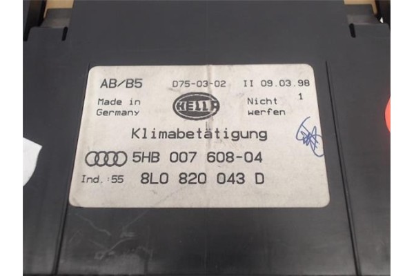 Recambio de mandos climatizador para audi a3 (8l) referencia OEM IAM 8L0820043D 5HB007608-04 